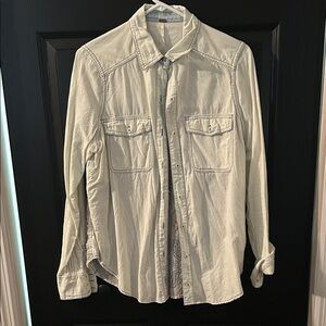 Free people Cream Button-Up Shirt